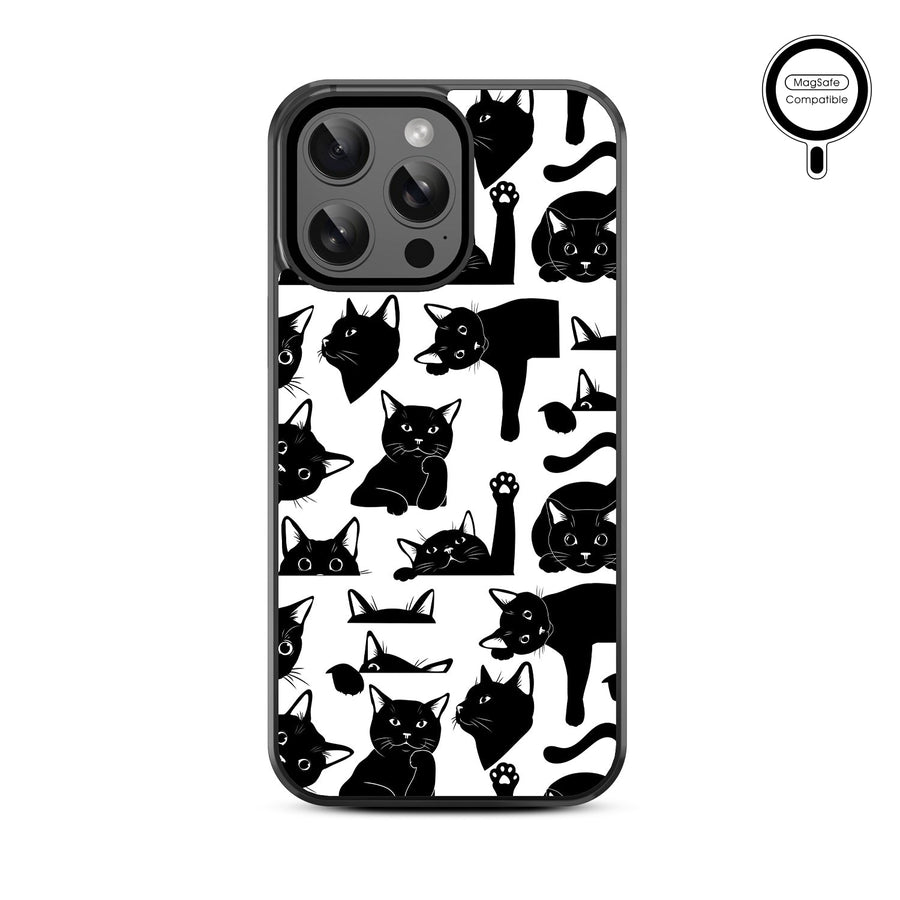 MyBat Design Lab Series MagSafe Case for Apple iPhone 15 Pro Max (6.7) - Black Cats