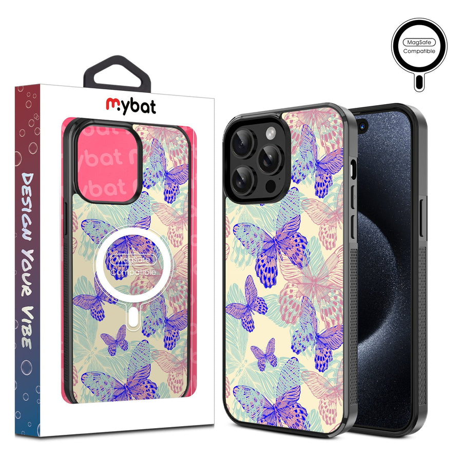 MyBat Design Lab Series MagSafe Case for Apple iPhone 15 Pro Max (6.7) - Butterflies