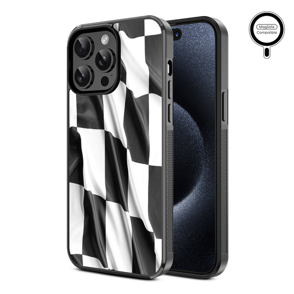 MyBat Design Lab Series MagSafe Case for Apple iPhone 15 Pro Max (6.7) - Racing Flag - MIP15PMCSLESMSM040-2.jpg