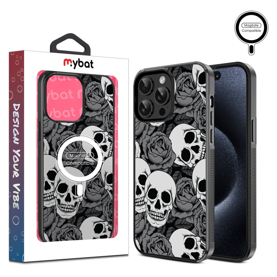 MyBat Design Lab Series MagSafe Case for Apple iPhone 15 Pro Max (6.7) - Skull Garden