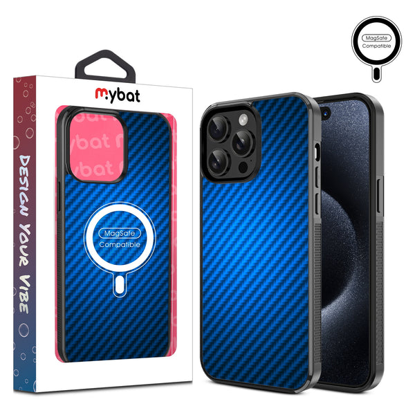 MyBat Design Lab Series MagSafe Case for Apple iPhone 15 Pro Max (6.7) - Blue Carbon Fiber - MIP15PMCSLESMSM084-1.jpg