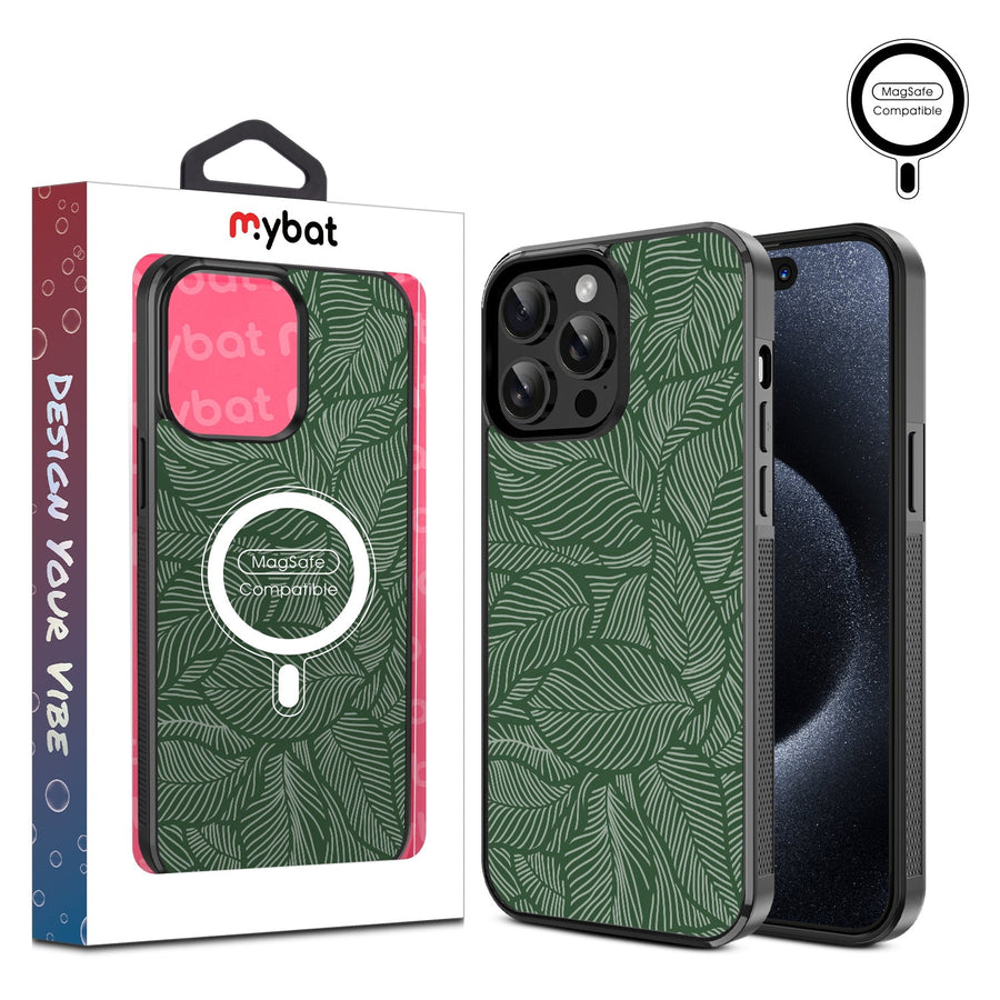 MyBat Design Lab Series MagSafe Case for Apple iPhone 15 Pro Max (6.7) - Leaves