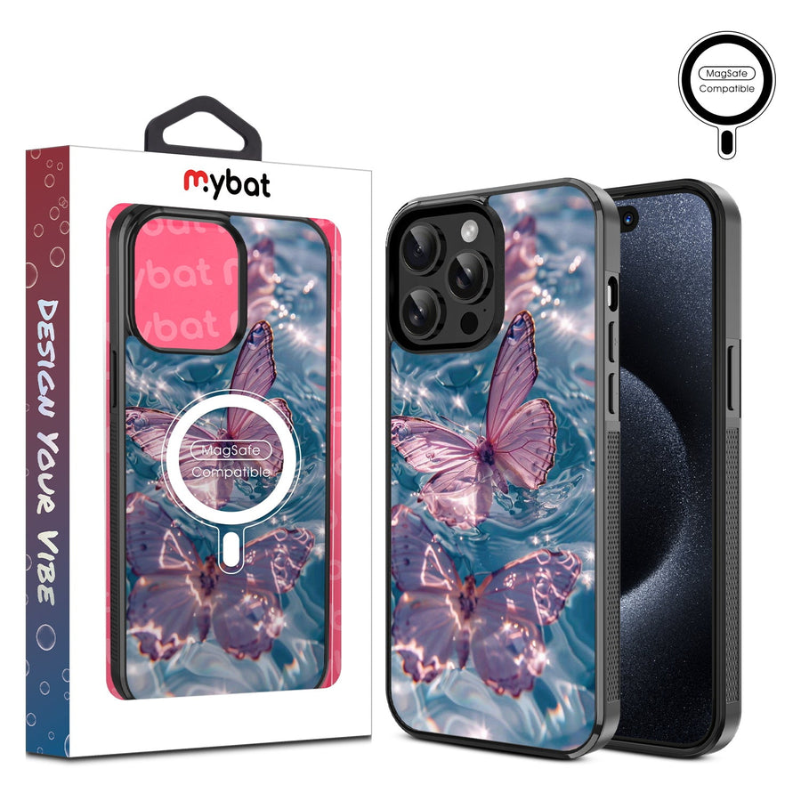 MyBat Design Lab Series MagSafe Case for Apple iPhone 15 Pro Max (6.7) - Floating Butterflies