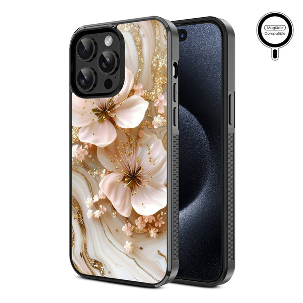 MyBat Design Lab Series MagSafe Case for Apple iPhone 15 Pro Max (6.7) - Golden Petal Glow - MIP15PMCSLESMSM186-2.jpg