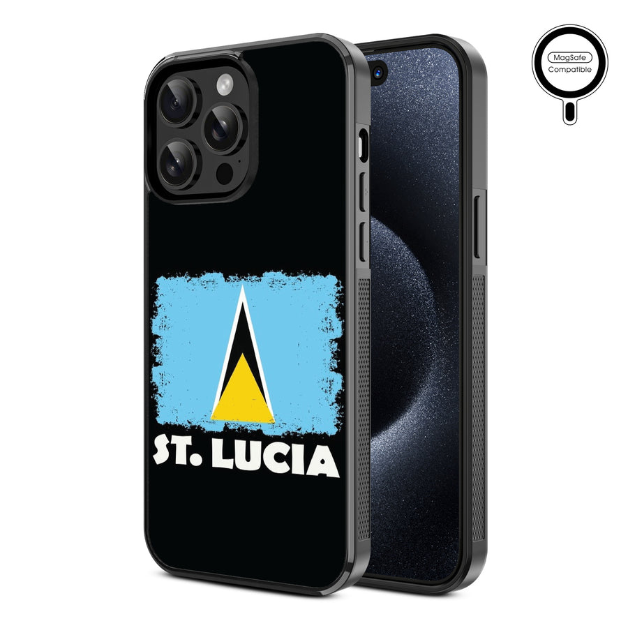 MyBat Design Lab Series MagSafe Case for Apple iPhone 15 Pro Max (6.7) - St. Lucia Flag - MIP15PMCSLESMSM262-2.jpg