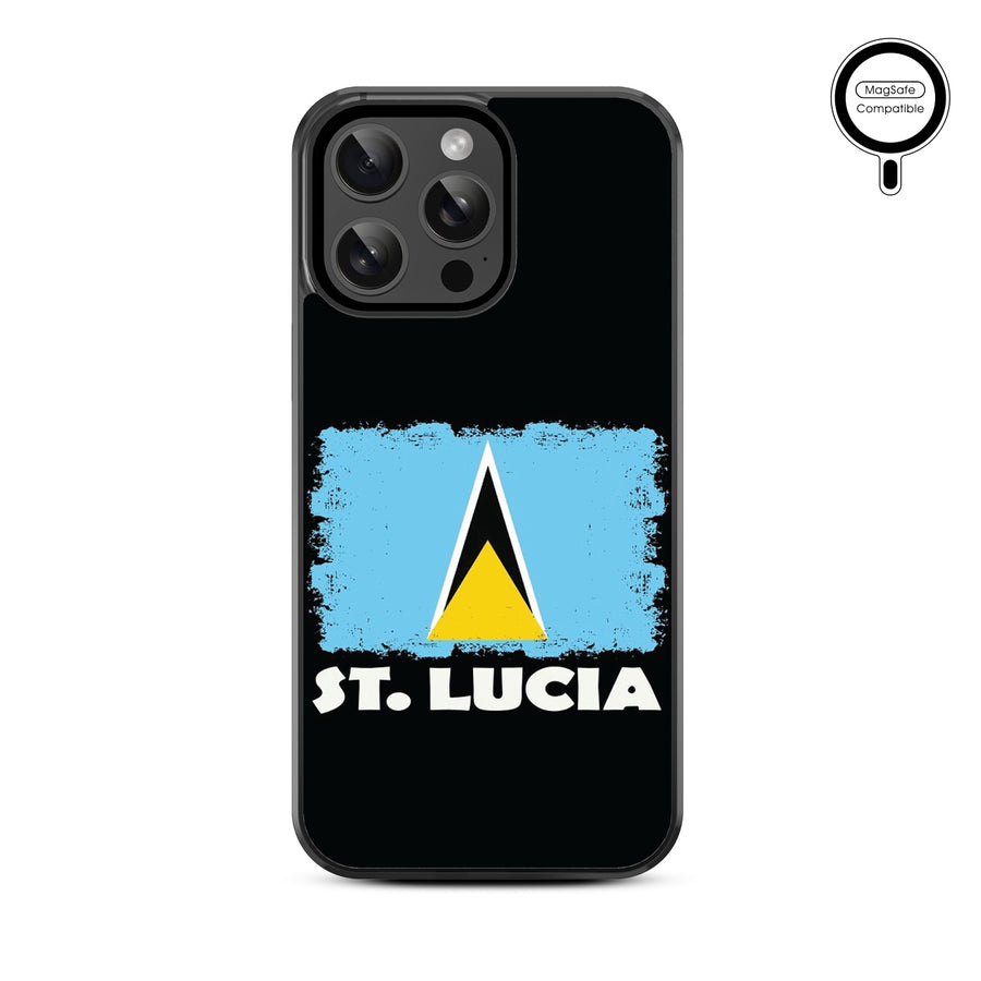 MyBat Design Lab Series MagSafe Case for Apple iPhone 15 Pro Max (6.7) - St. Lucia Flag - MIP15PMCSLESMSM262-3.jpg