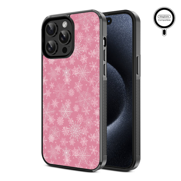 MyBat Design Lab Series MagSafe Case for Apple iPhone 15 Pro Max (6.7) - Pink Snowflakes - MIP15PMCSLESMSM282-2.jpg
