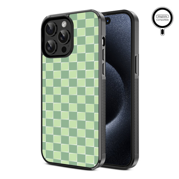 MyBat Design Lab Series MagSafe Case for Apple iPhone 15 Pro Max - Matcha Check - MIP15PMCSLESMSM482-2.jpg