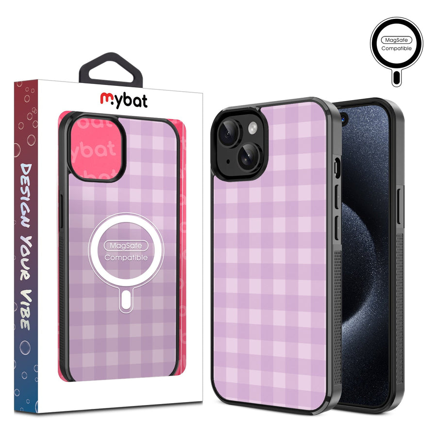 MyBat Design Lab Series MagSafe Case for Apple iPhone 15 Pro Max - Purple Plaid