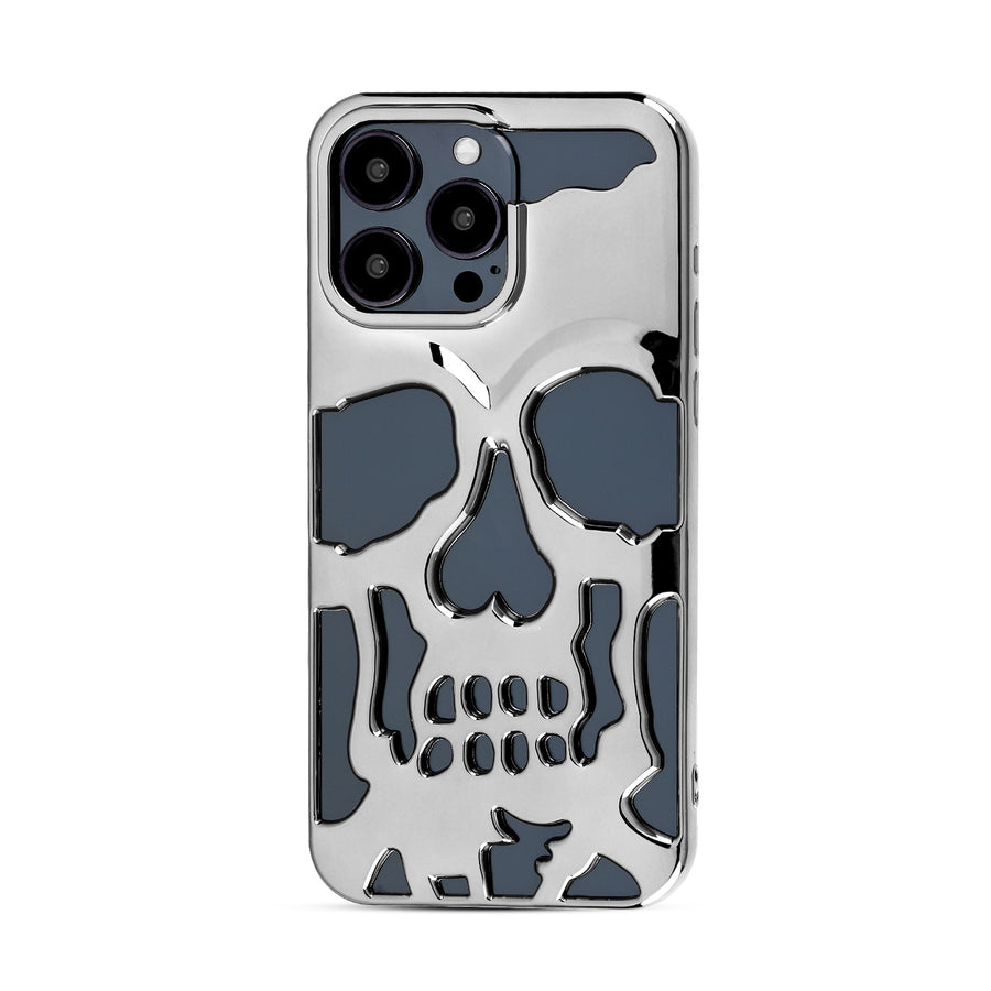 MyBat Skullcap Protector Cover for Apple iPhone 15 Pro Max - Silver Plating - MIP15PMCSSLCS203-3.jpg