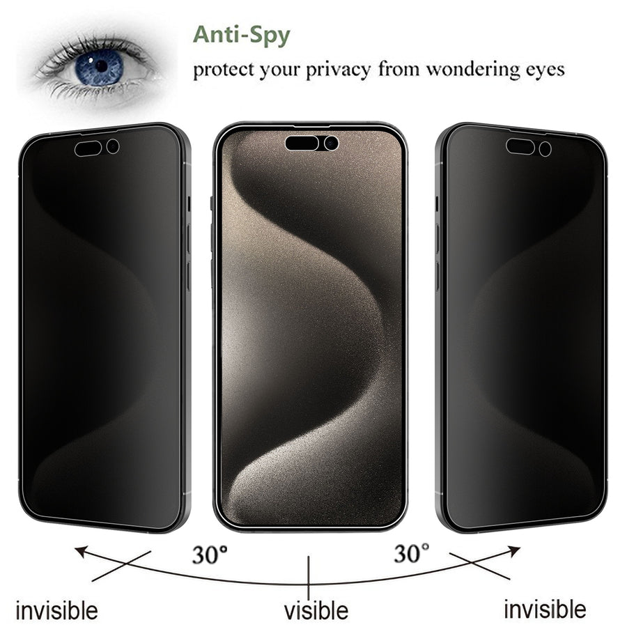 MyBat Privacy Tempered Glass Screen Protector (2.5D) for Apple iPhone 15 Pro - Clear - MIP15PSC67-3.jpg