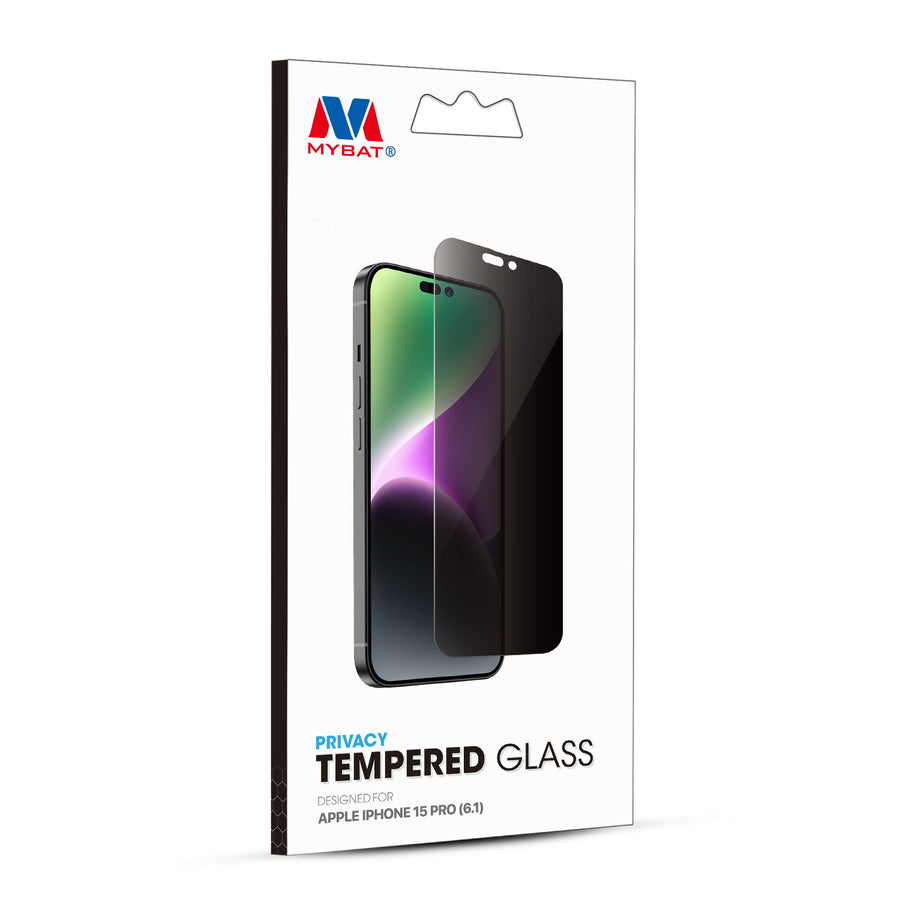 MyBat Privacy Tempered Glass Screen Protector (2.5D) for Apple iPhone 15 Pro - Clear - MIP15PSC67-6.jpg