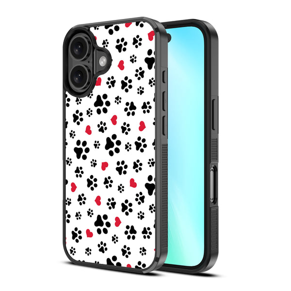 MyBat Design Lab Series Case for Apple iPhone 16 - Paw Prints and Hearts - MIP16CSLESM001-2.jpg