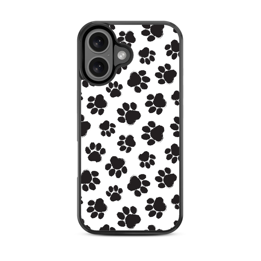 MyBat Design Lab Series Case for Apple iPhone 16 - Black Paw Prints - MIP16CSLESM002-3.jpg