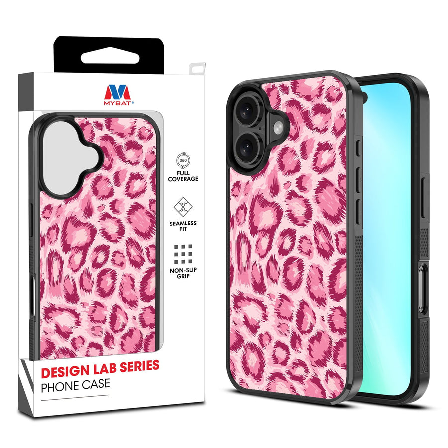 MyBat Design Lab Series Case for Apple iPhone 16 - Pink Leopard Print