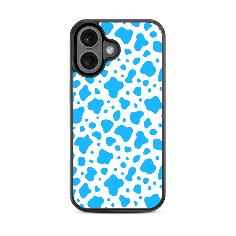 MyBat Design Lab Series Case for Apple iPhone 16 - Blue Cow Print