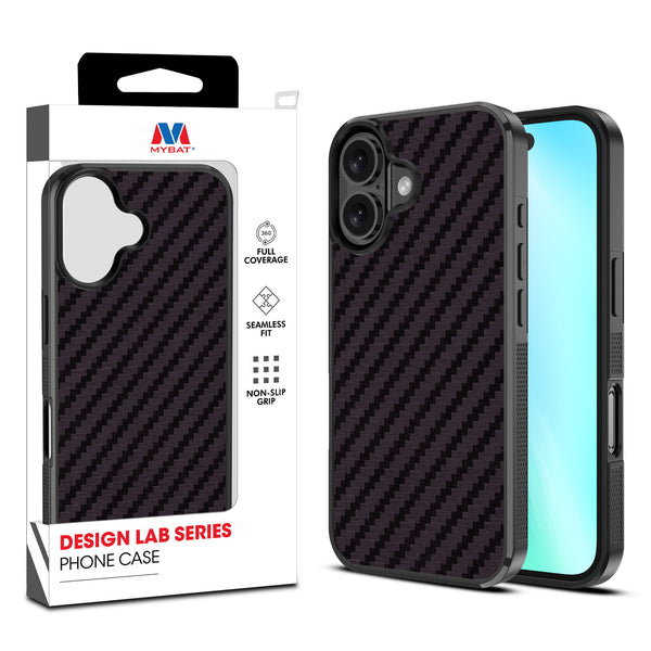 MyBat Design Lab Series Case for Apple iPhone 16 - Carbon Fiber - MIP16CSLESM083-1.jpg
