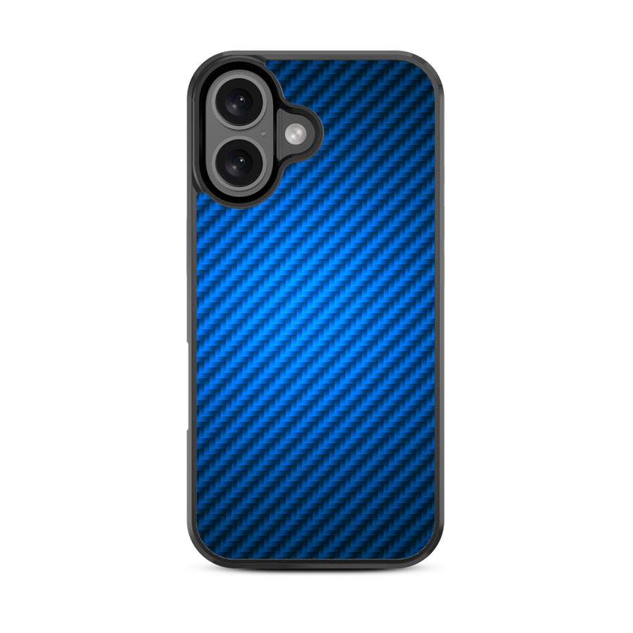 MyBat Design Lab Series Case for Apple iPhone 16 - Blue Carbon Fiber - MIP16CSLESM084-3.jpg