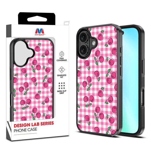 MyBat Design Lab Series Case for Apple iPhone 16 - Pink Cherries - MIP16CSLESM100-1.jpg