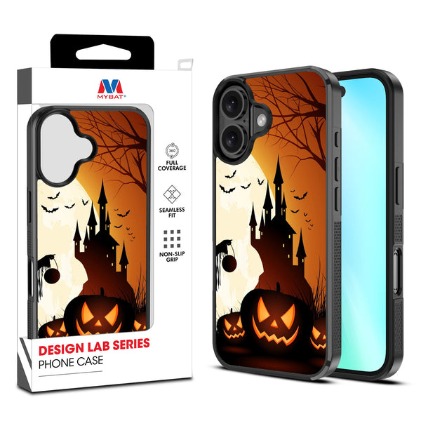 MyBat Design Lab Series Case for Apple iPhone 16 - Spooky Pumpkin Patch - MIP16CSLESM163-1.jpg