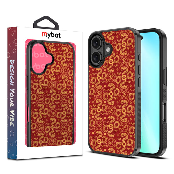 MyBat Design Lab Series Case for Apple iPhone 16 - Golden Snake Dance - MIP16CSLESM317-1.jpg