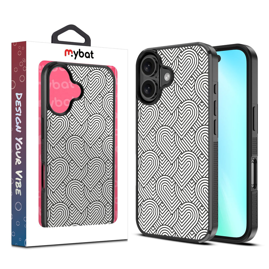MyBat Design Lab Series Case for Apple iPhone 16 - Hearts Aligned