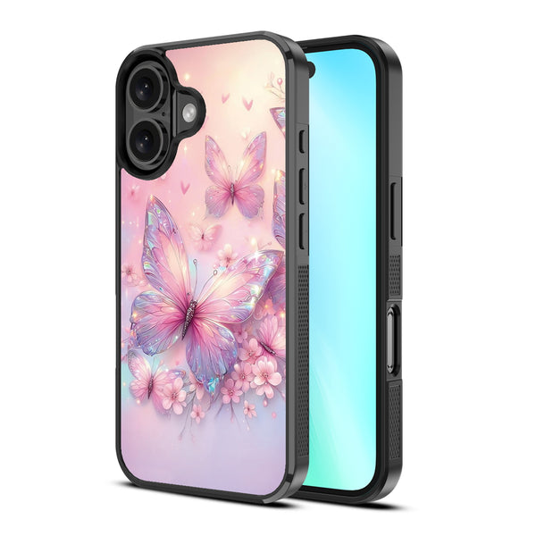MyBat Design Lab Series Case for Apple iPhone 16 - Pink Butterflies - MIP16CSLESM361-2.jpg