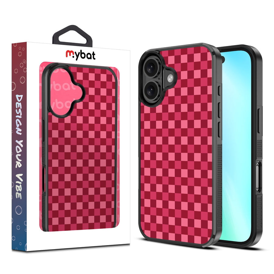 MyBat Design Lab Series Case for Apple iPhone 16 - Raspberry Check