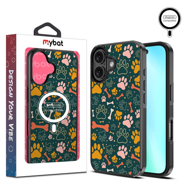 MyBat Design Lab Series MagSafe Case for Apple iPhone 16 - Paw Prints & Bones - MIP16CSLESMSM003-1.jpg