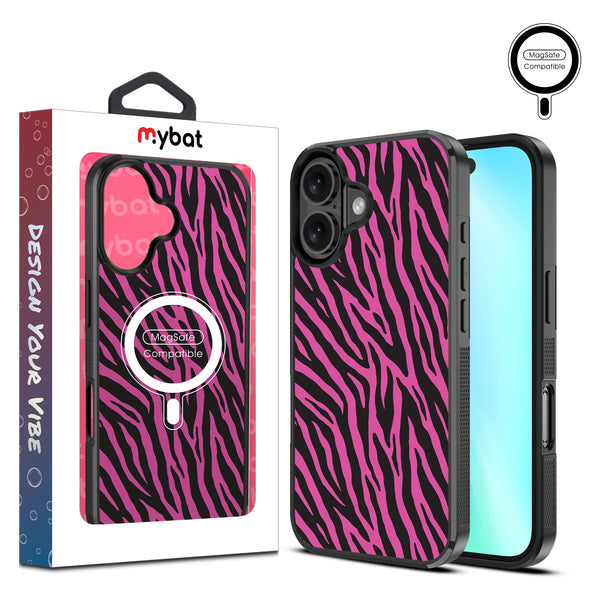 MyBat Design Lab Series MagSafe Case for Apple iPhone 16 - Pink Zebra Print - MIP16CSLESMSM010-1.jpg