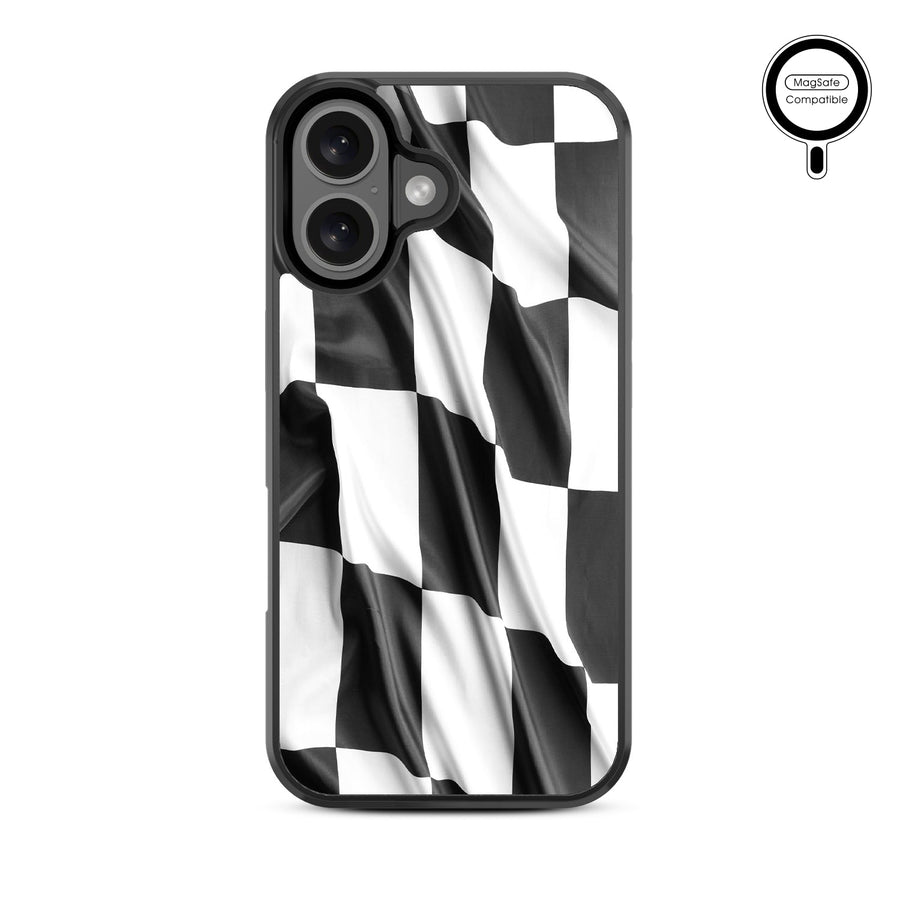 MyBat Design Lab Series MagSafe Case for Apple iPhone 16 - Racing Flag