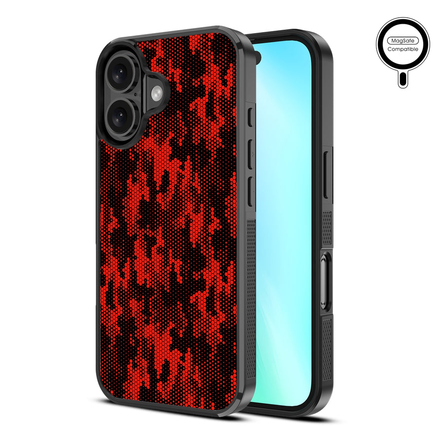 MyBat Design Lab Series MagSafe Case for Apple iPhone 16 - Red Digital Camouflage - MIP16CSLESMSM086-2.jpg