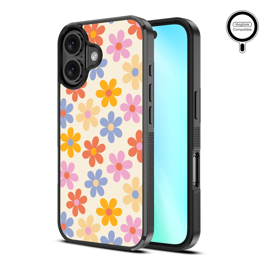 MyBat Design Lab Series MagSafe Case for Apple iPhone 16 - Retro Daisies - MIP16CSLESMSM137-2.jpg