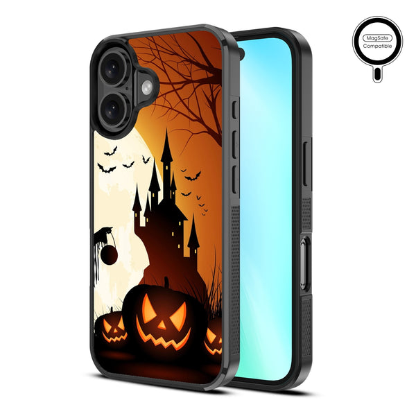MyBat Design Lab Series MagSafe Case for Apple iPhone 16 - Spooky Pumpkin Patch - MIP16CSLESMSM163-2.jpg