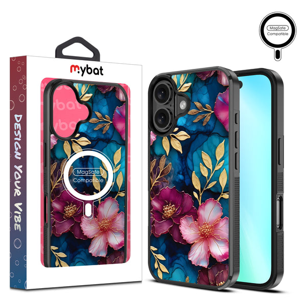 MyBat Design Lab Series MagSafe Case for Apple iPhone 16 - Gilded Petals - MIP16CSLESMSM188-1.jpg