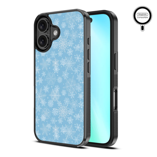 MyBat Design Lab Series MagSafe Case for Apple iPhone 16 - Blue Snowflakes - MIP16CSLESMSM283-2.jpg