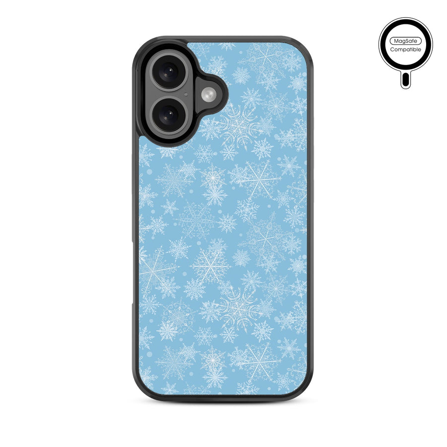 MyBat Design Lab Series MagSafe Case for Apple iPhone 16 - Blue Snowflakes