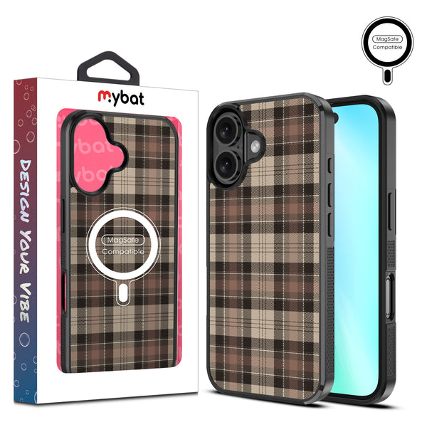 MyBat Design Lab Series MagSafe Case for Apple iPhone 16 - Mocha Flannel - MIP16CSLESMSM431-1.jpg