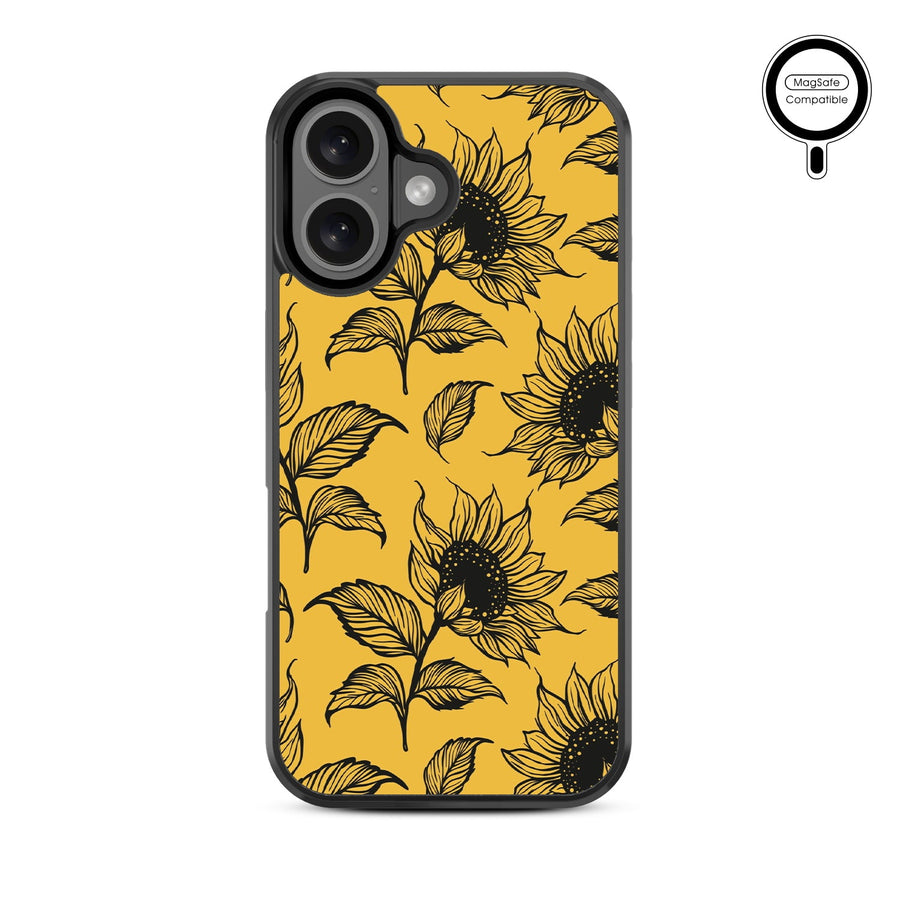 MyBat Design Lab Series MagSafe Case for Apple iPhone 16 - Golden Sunflowers