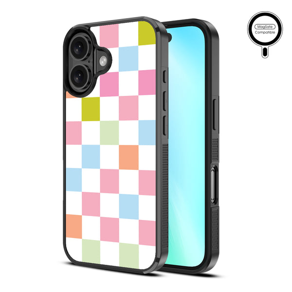 MyBat Design Lab Series MagSafe Case for Apple iPhone 16 - Pastel Check - MIP16CSLESMSM480-2.jpg