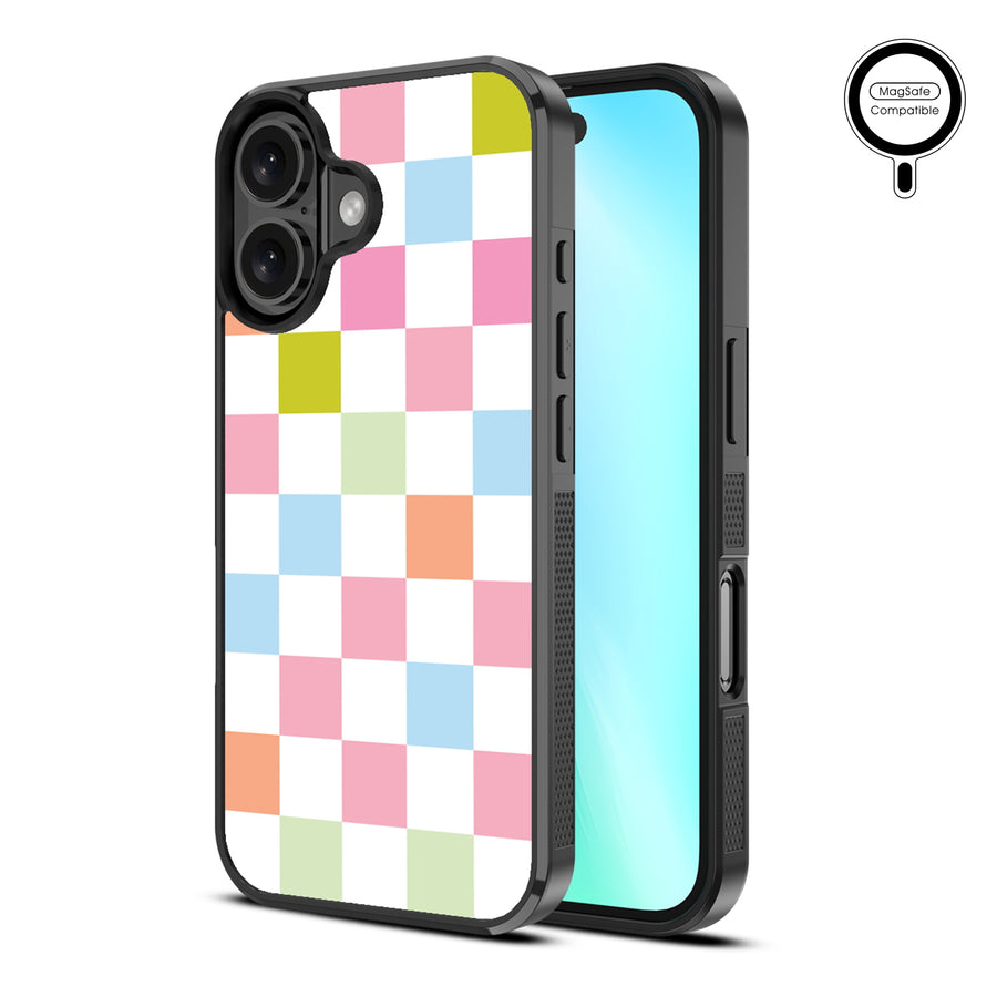 MyBat Design Lab Series MagSafe Case for Apple iPhone 16 - Pastel Check - MIP16CSLESMSM480-2.jpg