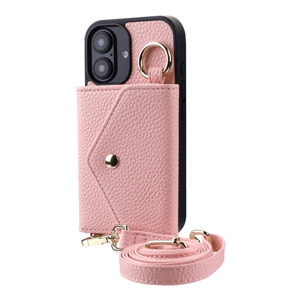 MyBat Posh Crossbody Wallet Case for Apple iPhone 16 - Pink - MIP16CSLESS372-2.jpg