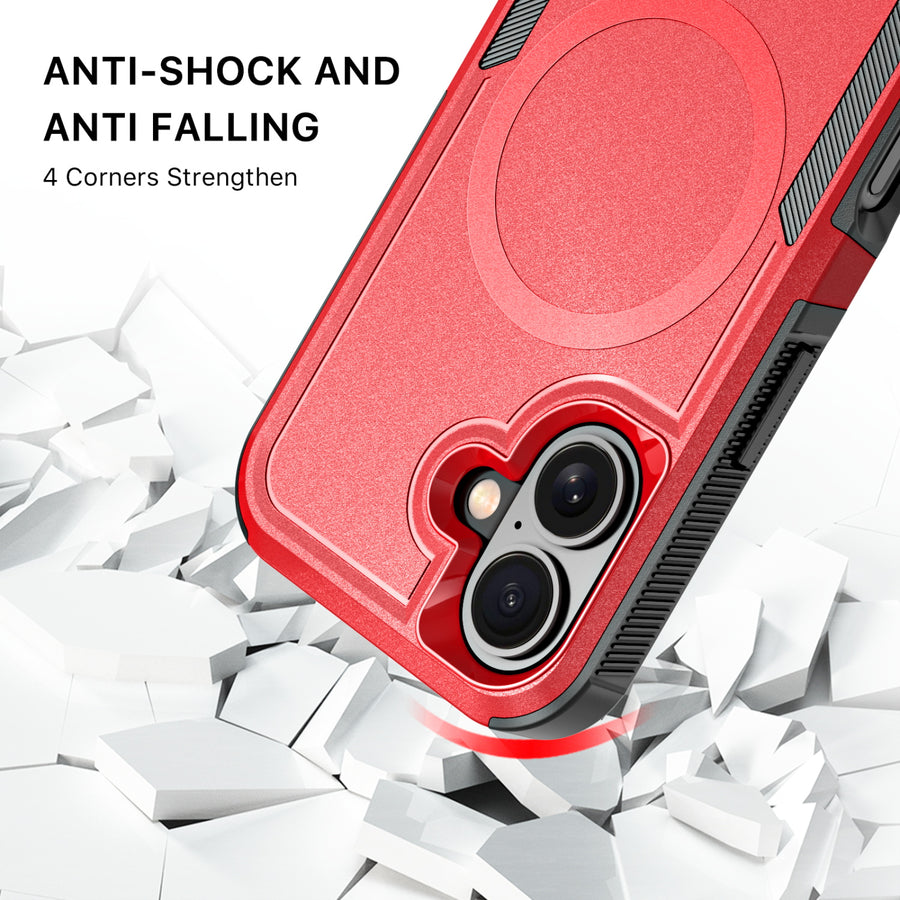 MyBat Fortress Series MagSafe Case for Apple iPhone 16 - Red - MIP16CSRSKMS302-3.jpg