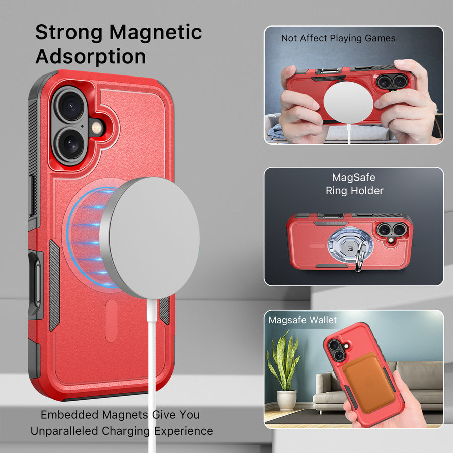 MyBat Fortress Series MagSafe Case for Apple iPhone 16 - Red - MIP16CSRSKMS302-5.jpg