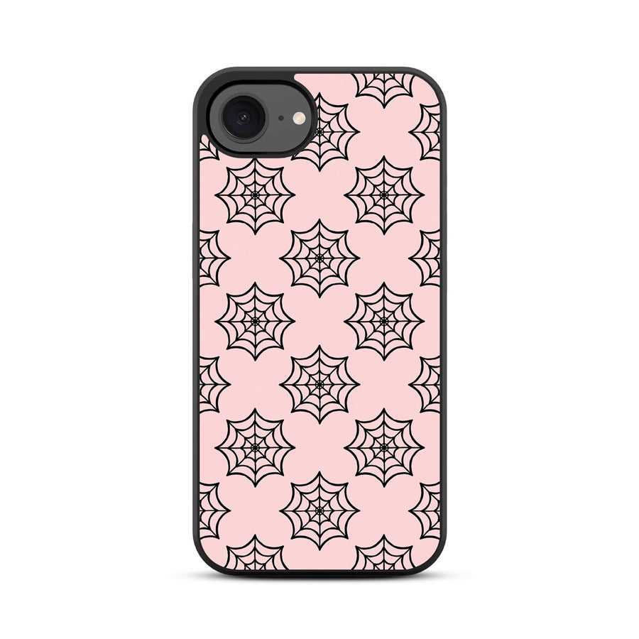 MyBat Design Lab Series Case for Apple iPhone 17e / 16e - Pink Spider Web