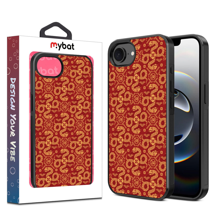 MyBat Design Lab Series Case for Apple iPhone 17e / 16e - Golden Snake Dance
