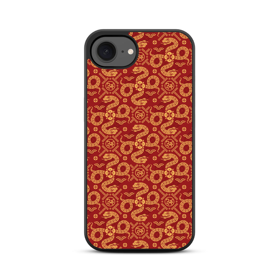 MyBat Design Lab Series Case for Apple iPhone 17e / 16e - Golden Snake Dance - MIP16ECSLESM317-3.jpg