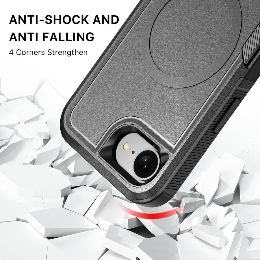 MyBat Fortress Series MagSafe Case for Apple iPhone 16e - Black - MIP16ECSRSKMS301-3.jpg