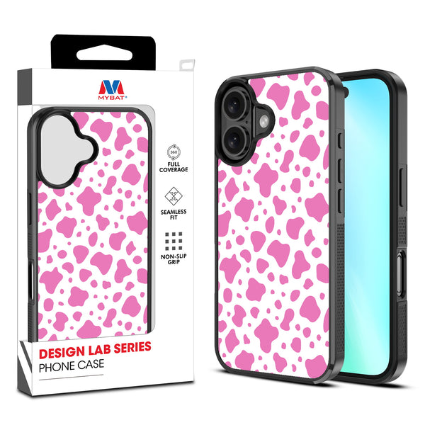 MyBat Design Lab Series Case for Apple iPhone 16 Plus - Pink Cow Print - MIP16MCSLESM015-1.jpg