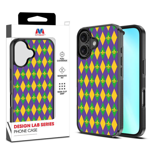 MyBat Design Lab Series Case for Apple iPhone 16 Plus - Mardi Gras - MIP16MCSLESM057-1.jpg